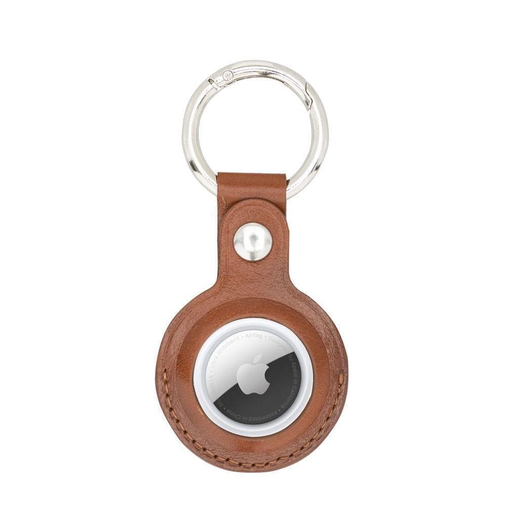 Bouletta Arta Genuine Leather Keychain for Apple Airtag Rustic Tan