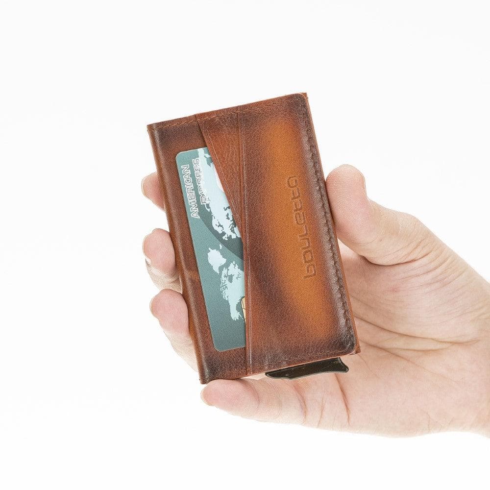 Bouletta Austin Leather Mechanical Card Holder