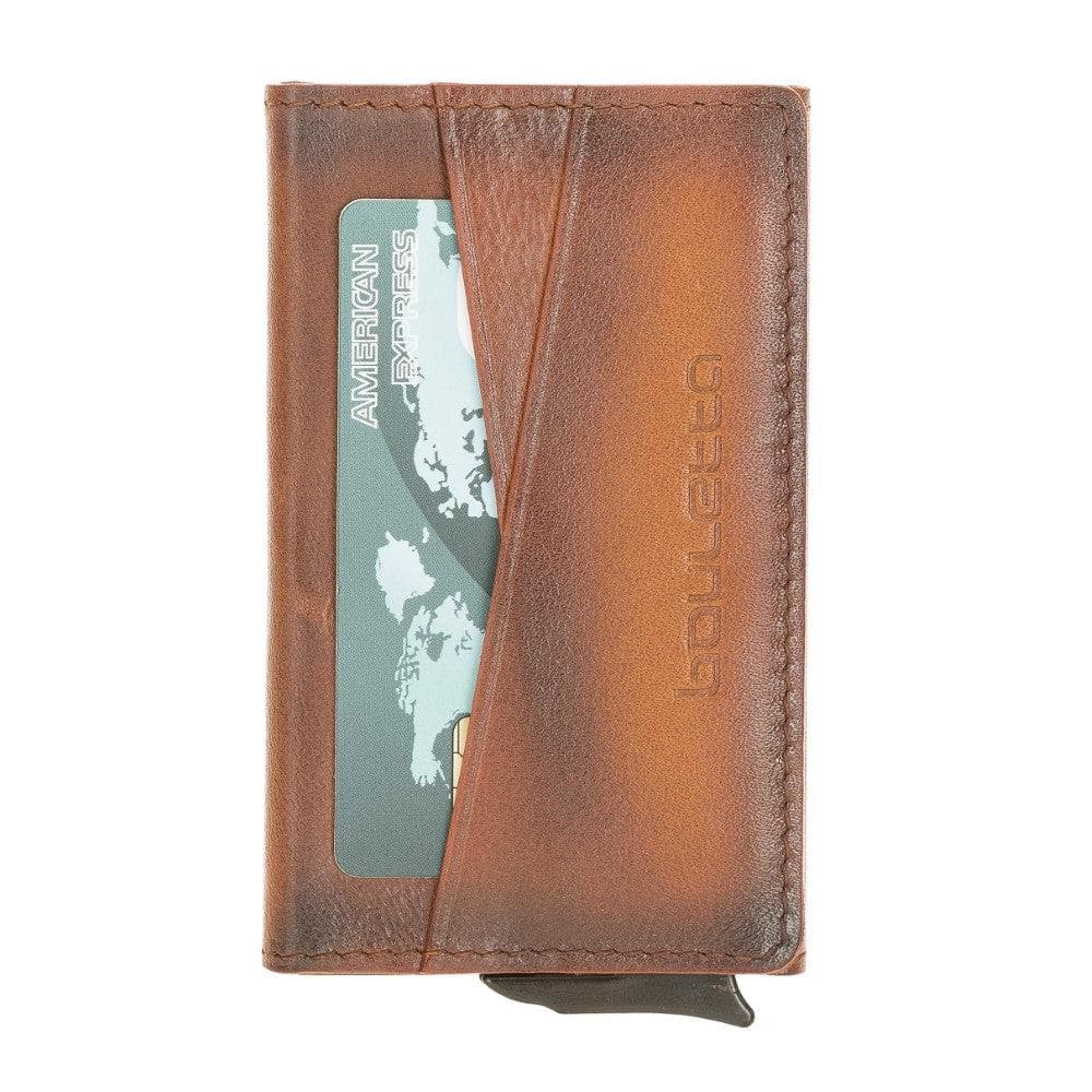 Bouletta Austin Leather Mechanical Card Holder Rst1