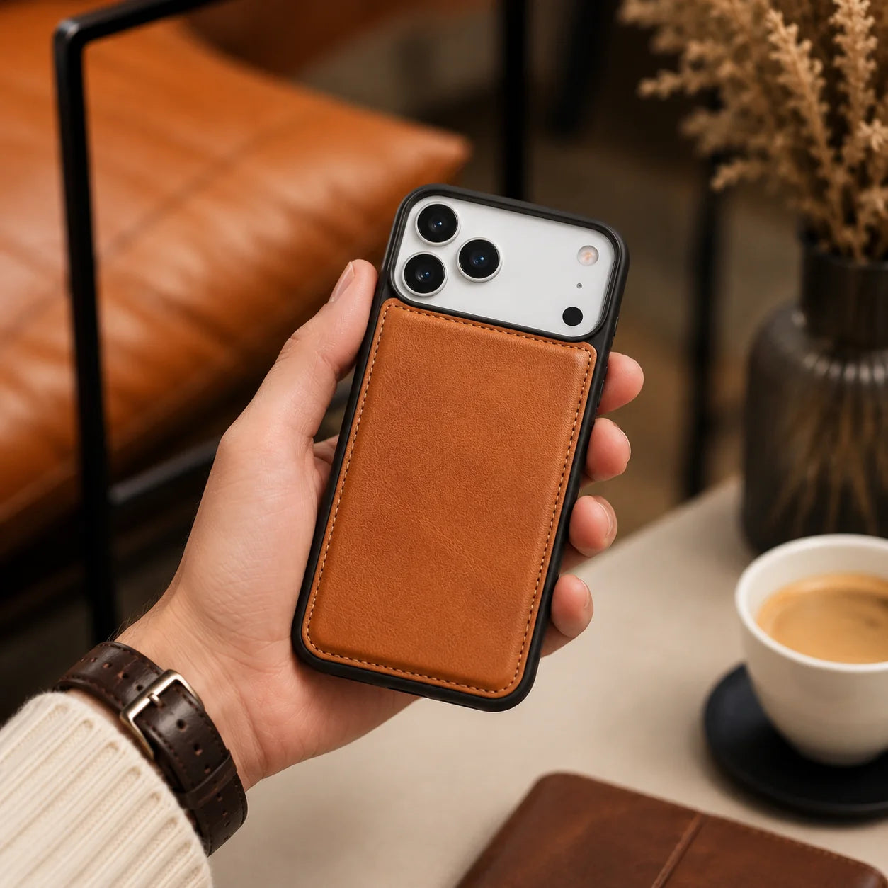 Flex Cover I Phone 17 Pro Max Leather Case