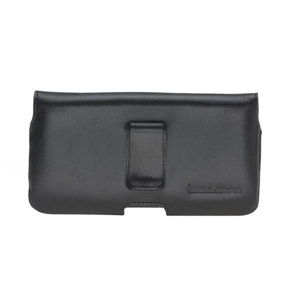  Waist Belt Attachable Leather Case for Men Dark Brown