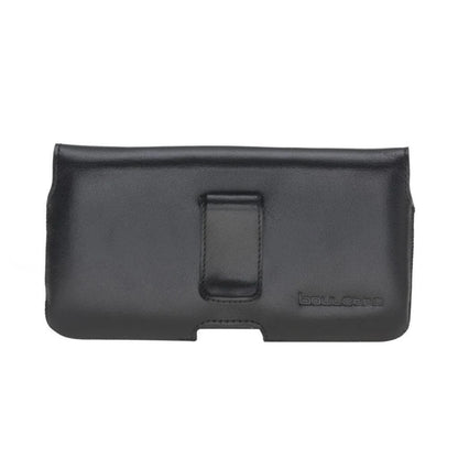  Waist Belt Attachable Leather Case for Men Dark Brown