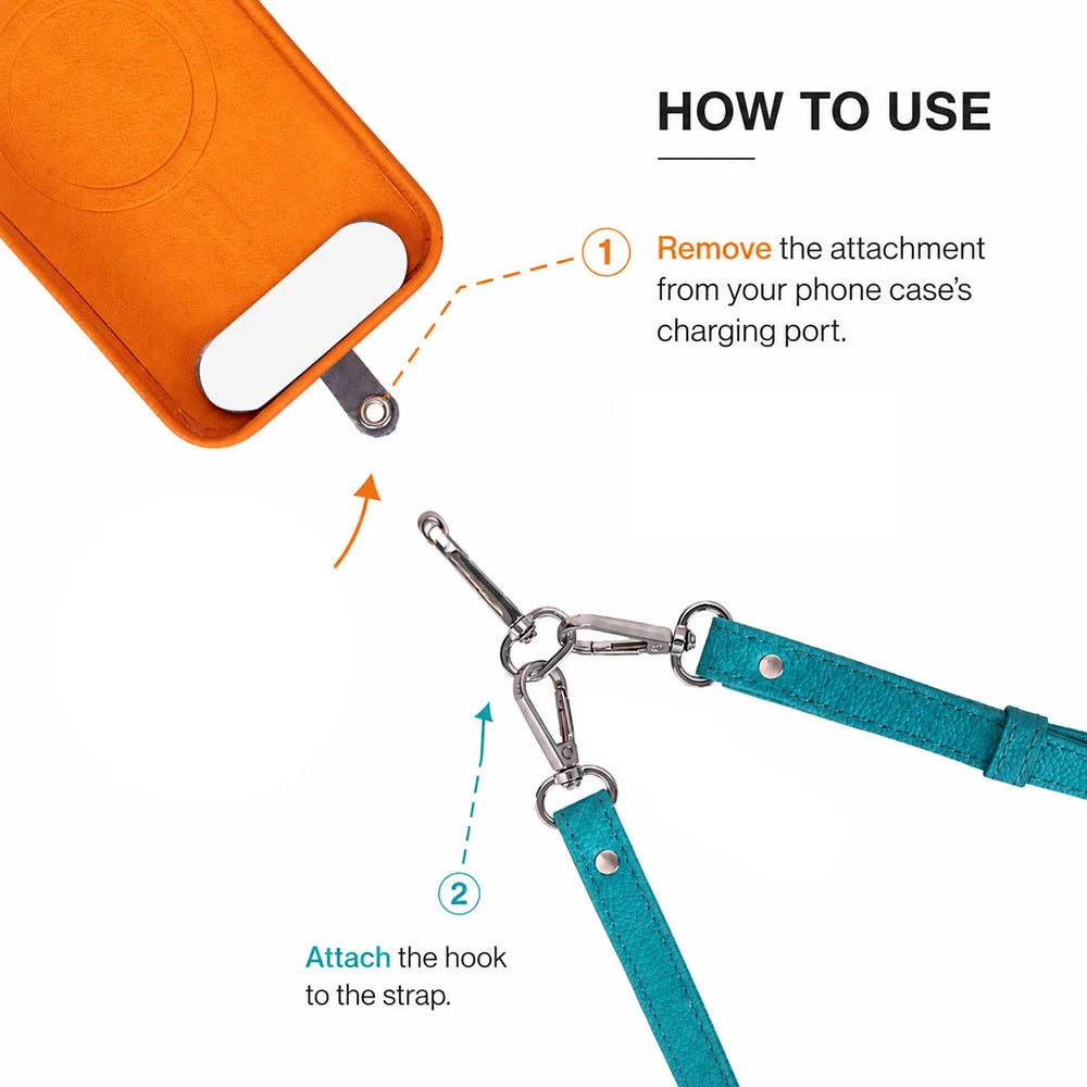 Flex Go Pu Leather Phone Strap & Wallet Set – Clip On Flex