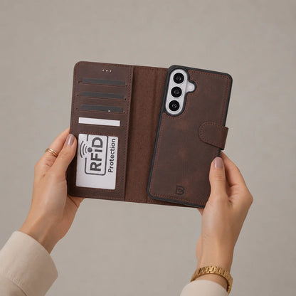 Magic Samsung Galaxy S26 Detachable Leather Wallet Case