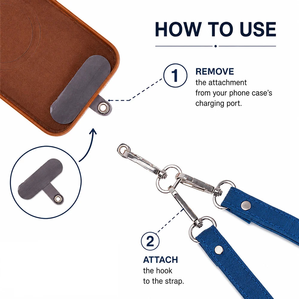 Flex Go Pu Leather Phone Strap & Wallet Set – Clip On Flex
