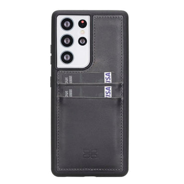 Bouletta Flex Cover Back with Card Holder Leather Cases for Samsung Galaxy S21 Series