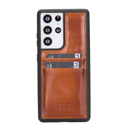 Bouletta Flex Cover Back with Card Holder Leather Cases for Samsung Galaxy S21 Series