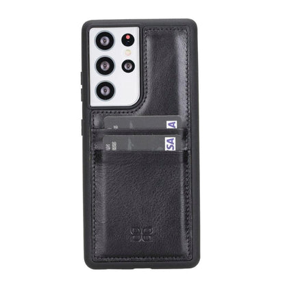 Bouletta Flex Cover Back with Card Holder Leather Cases for Samsung Galaxy S21 Series