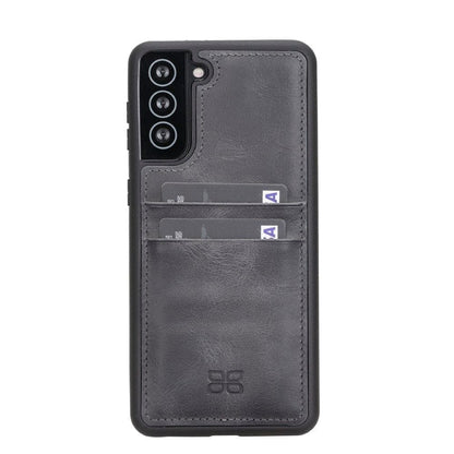 Bouletta Flex Cover Back with Card Holder Leather Cases for Samsung Galaxy S21 Series