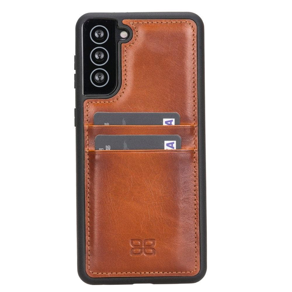 Bouletta Flex Cover Back with Card Holder Leather Cases for Samsung Galaxy S21 Series S21 Ultra 6.8" / Gray