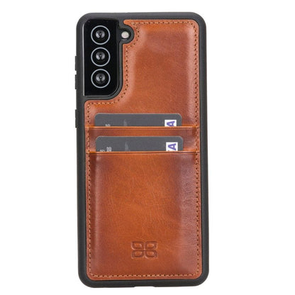 Bouletta Flex Cover Back with Card Holder Leather Cases for Samsung Galaxy S21 Series S21 Ultra 6.8" / Gray