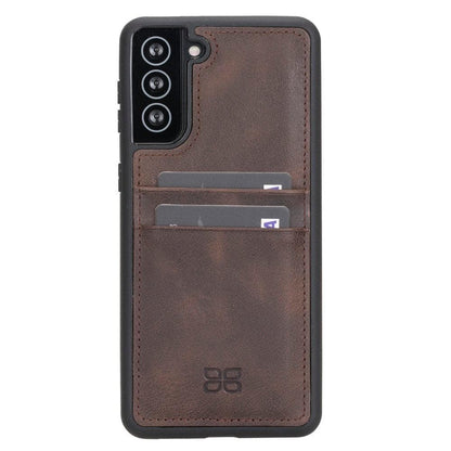 Bouletta Flex Cover Back with Card Holder Leather Cases for Samsung Galaxy S21 Series