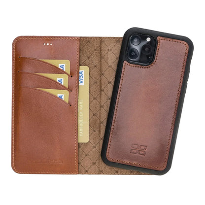Bouletta Magnetic Detachable Leather Phone Case for Apple iPhone 11 Series iPhone 11 Pro / Tan