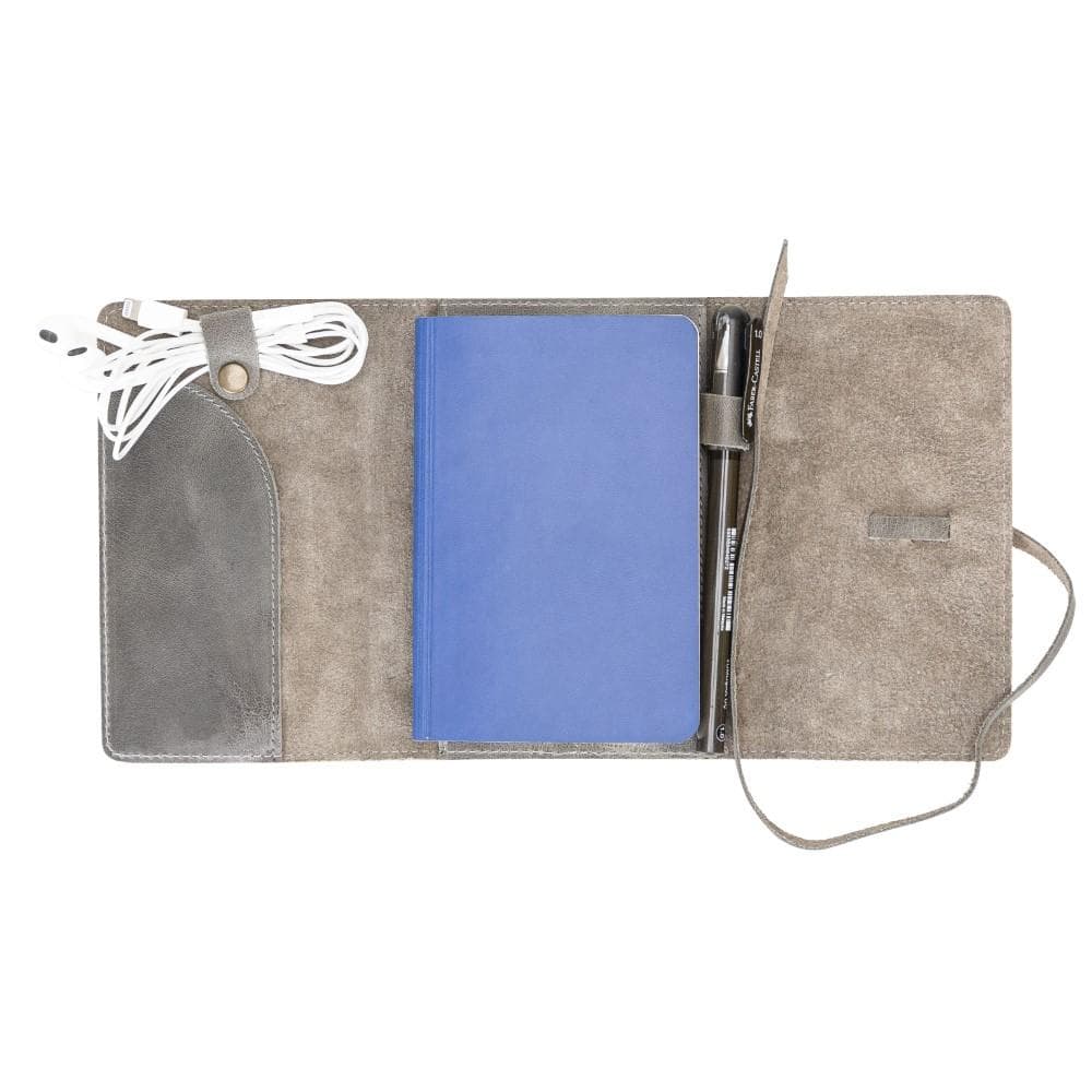 Bouletta Nanny Luxury Genuine Leather Agenda Cover - S/M/L Sizes Tiguan Gray / S
