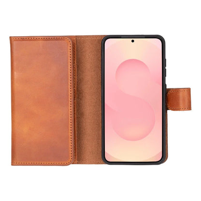 Santa Samsung Galaxy S25 Leather Detachable Wallet Case
